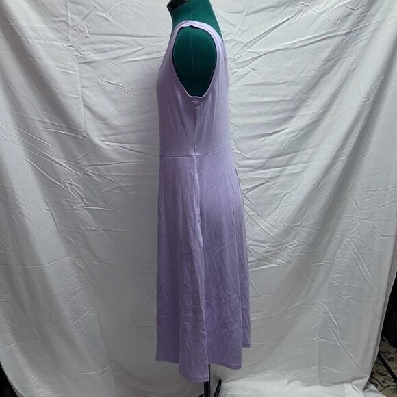 A New Day Lilac Purple Ribbed Summer Midi Dress | Sz L - Picture 5 of 7
